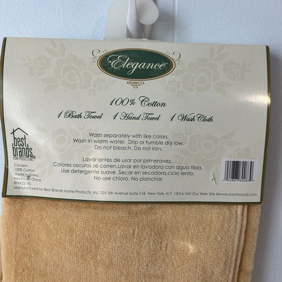 Vintage Three-Piece Bath  Set. Floral Design With Tassel. Elegance. 100% Cotton - Picture 4 of 5